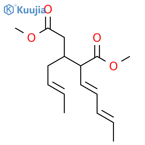 Pentanedioic acid, 3-(2-butenyl)-2-(1,3-pentadienyl)-, dimethyl ester structure