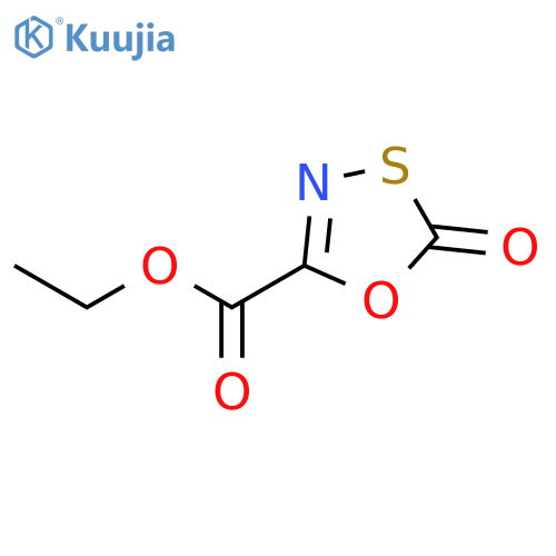 2-Oxo1,3,4oxathiazole-5-carboxylic Acid Ethyl Ester structure