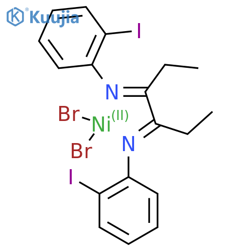 3,4-Bis[(N-2-iodophenyl)imino]hexane-nickel(II)-dibromide structure