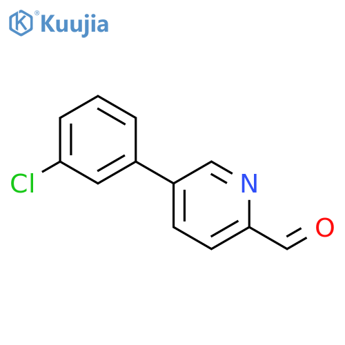 5-(3-chlorophenyl)pyridine-2-carbaldehyde structure