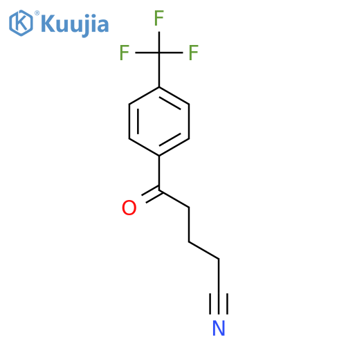 5-oxo-5-[4-(trifluoromethyl)phenyl]pentanenitrile structure