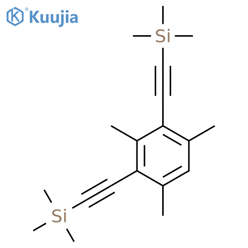 Silane, [(2,4,6-trimethyl-1,3-phenylene)di-2,1-ethynediyl]bis[trimethyl- structure