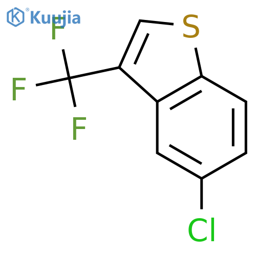 Benzo[b]thiophene, 5-chloro-3-(trifluoromethyl)- structure