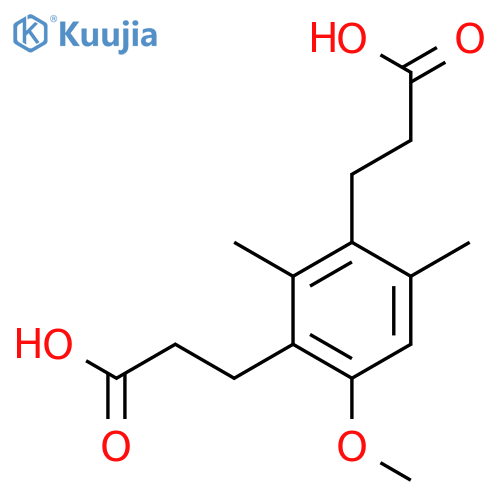1,3-Benzenedipropanoic acid, 4-methoxy-2,6-dimethyl- structure