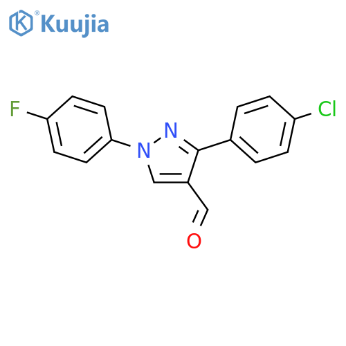 3-(4-CHLOROPHENYL)-1-(4-FLUOROPHENYL)-1H-PYRAZOLE-4-CARBALDEHYDE structure