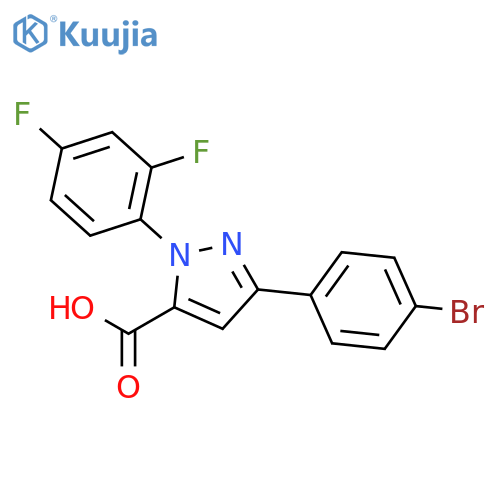 3-(4-BROMOPHENYL)-1-(2,4-DIFLUOROPHENYL)-1H-PYRAZOLE-5-CARBOXYLIC ACID structure