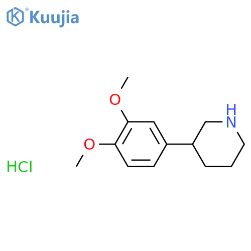 Piperidine, 3-(3,4-dimethoxyphenyl)-, hydrochloride structure