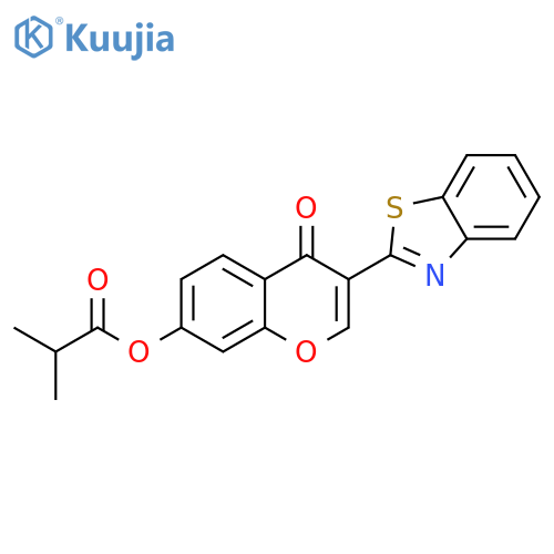 3-(1,3-benzothiazol-2-yl)-4-oxo-4H-chromen-7-yl 2-methylpropanoate structure