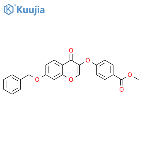 methyl 4-{7-(benzyloxy)-4-oxo-4H-chromen-3-yloxy}benzoate structure
