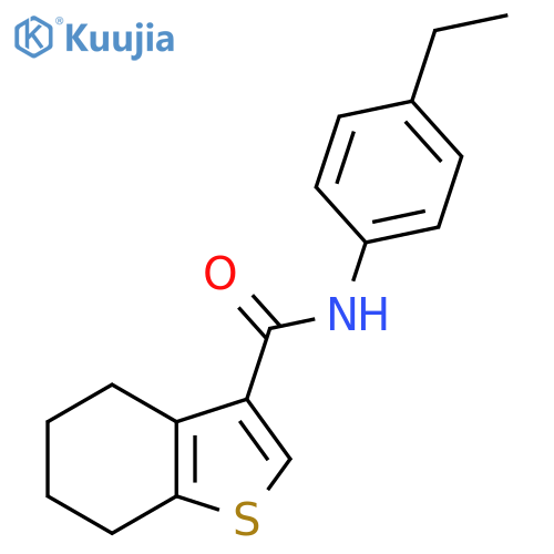 N-(4-ethylphenyl)-4,5,6,7-tetrahydro-1-benzothiophene-3-carboxamide structure