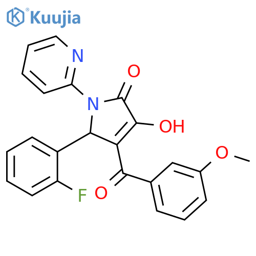 5-(2-fluorophenyl)-3-hydroxy-4-(3-methoxybenzoyl)-1-(pyridin-2-yl)-2,5-dihydro-1H-pyrrol-2-one structure