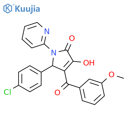 5-(4-chlorophenyl)-3-hydroxy-4-(3-methoxybenzoyl)-1-(pyridin-2-yl)-2,5-dihydro-1H-pyrrol-2-one structure
