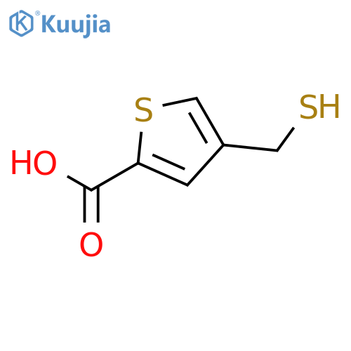 2-Thiophenecarboxylic acid, 4-(mercaptomethyl)- structure