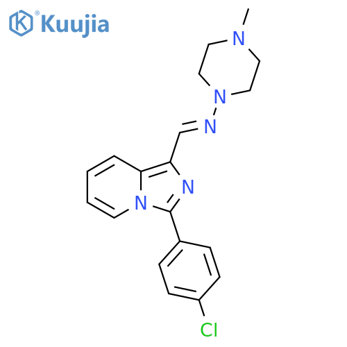 (1E)-1-3-(4-chlorophenyl)imidazo1,5-apyridin-1-yl-N-(4-methylpiperazin-1-yl)methanimine structure