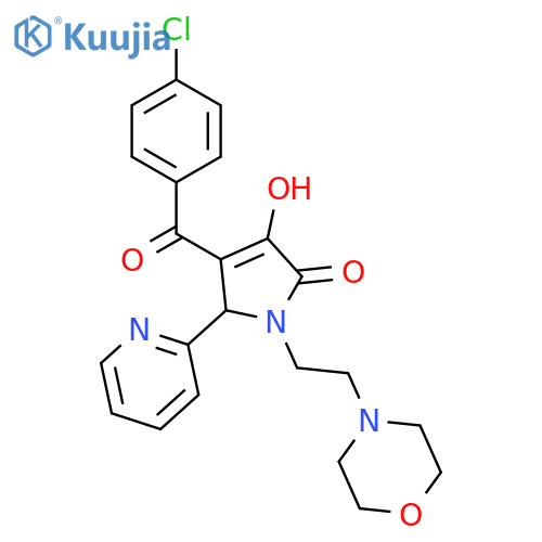 4-(4-chlorobenzoyl)-3-hydroxy-1-2-(morpholin-4-yl)ethyl-5-(pyridin-2-yl)-2,5-dihydro-1H-pyrrol-2-one structure