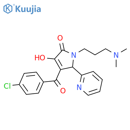 4-(4-chlorobenzoyl)-1-3-(dimethylamino)propyl-3-hydroxy-5-(pyridin-2-yl)-2,5-dihydro-1H-pyrrol-2-one structure