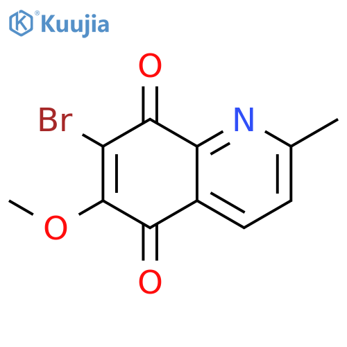 7-bromo-6-methoxy-2-methylquinoline-5,8-dione structure