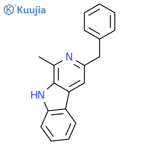 9H-Pyrido[3,4-b]indole, 1-methyl-3-(phenylmethyl)- structure