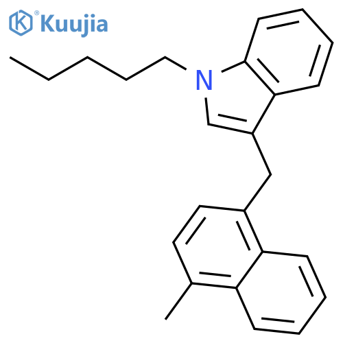 1H-INDOLE, 3-[(4-METHYL-1-NAPHTHALENYL)METHYL]-1-PENTYL- structure
