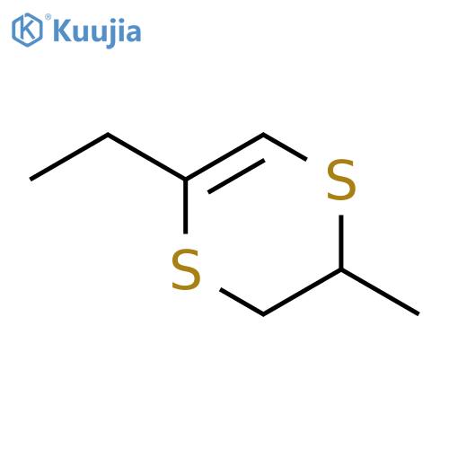 1,4-Dithiin, 5-ethyl-2,3-dihydro-2-methyl- structure