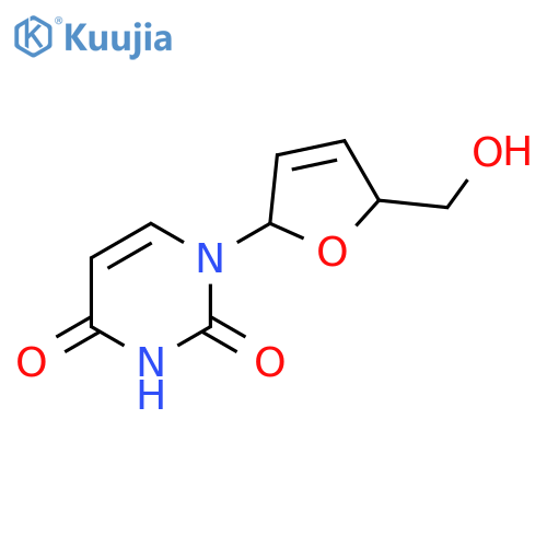 1-(5-(Hydroxymethyl)-2,5-dihydrofuran-2-yl)pyrimidine-2,4(1h,3H)-dione structure