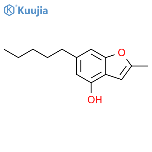 4-Benzofuranol, 2-methyl-6-pentyl- structure