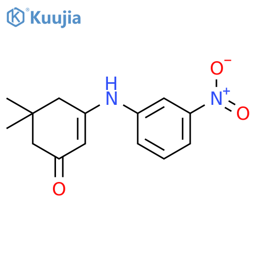 5,5-Dimethyl-3-(3-nitrophenyl)aminocyclohex-2-en-1-one structure