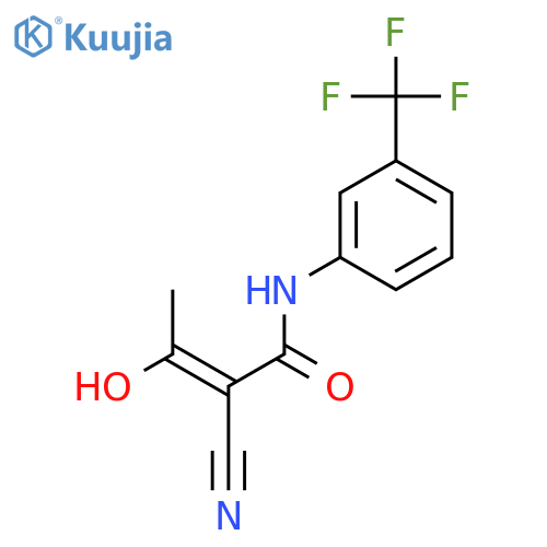 2-Cyano-3-hydroxy-N-3-(trifluoromethyl)phenyl-2-butenamide structure