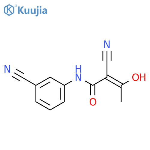 2-Butenamide, 2-cyano-N-(3-cyanophenyl)-3-hydroxy- structure