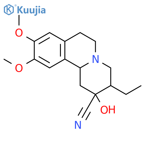 2H-Benzo[a]quinolizine-2-carbonitrile,3-ethyl-1,3,4,6,7,11b-hexahydro-2-hydroxy-9,10-dimethoxy- structure
