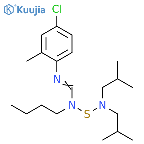 Methanimidamide,N-[[bis(2-methylpropyl)amino]thio]-N-butyl-N'-(4-chloro-2-methylphenyl)- structure