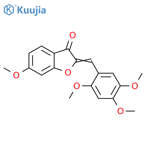 (2Z)-6-methoxy-2-[(2,4,5-trimethoxyphenyl)methylidene]-1-benzofuran-3-one structure