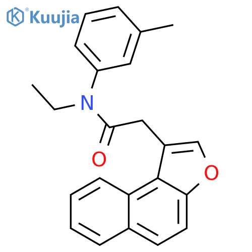 N-ethyl-N-(3-methylphenyl)-2-{naphtho2,1-bfuran-1-yl}acetamide structure