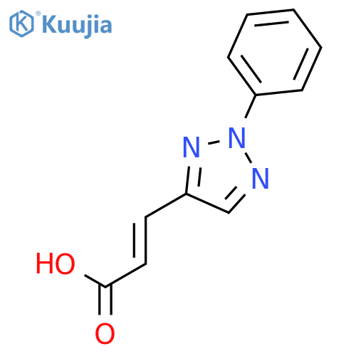 3-(2-phenyl-2H-1,2,3-triazol-4-yl)prop-2-enoic acid structure