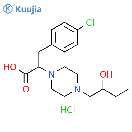 1-Piperazineacetic acid, a-[(4-chlorophenyl)methyl]-4-(2-hydroxybutyl)-,dihydrochloride structure