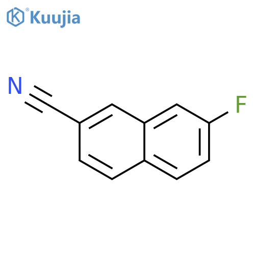 2-NAPHTHALENECARBONITRILE, 7-FLUORO- structure