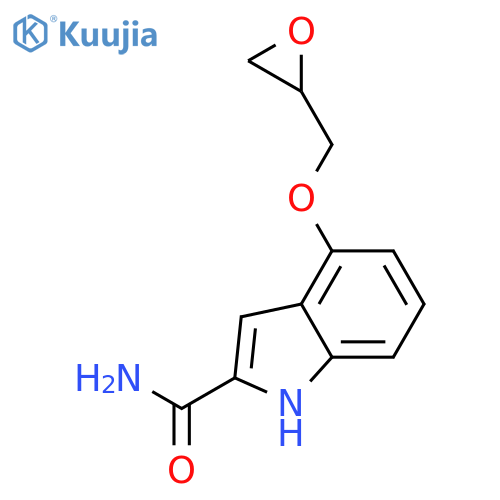 1H-Indole-2-carboxamide, 4-(oxiranylmethoxy)- structure