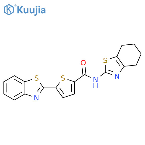 5-(1,3-benzothiazol-2-yl)-N-(4,5,6,7-tetrahydro-1,3-benzothiazol-2-yl)thiophene-2-carboxamide structure