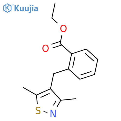 Benzoic acid, 2-[(3,5-dimethyl-4-isothiazolyl)methyl]-, ethyl ester structure