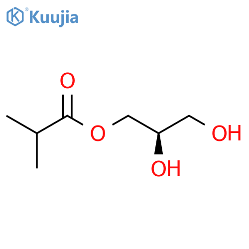 Propanoic acid, 2-methyl-, (2R)-2,3-dihydroxypropyl ester structure