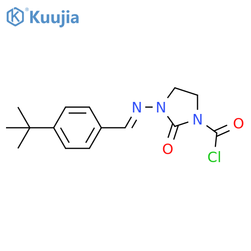 1-Imidazolidinecarbonyl chloride,3-[[[4-(1,1-dimethylethyl)phenyl]methylene]amino]-2-oxo- structure