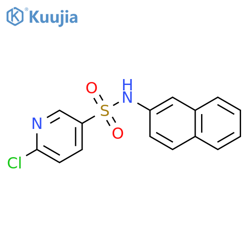 6-chloro-N-(naphthalen-2-yl)pyridine-3-sulfonamide structure