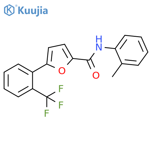 N-(2-methylphenyl)-5-[2-(trifluoromethyl)phenyl]furan-2-carboxamide structure