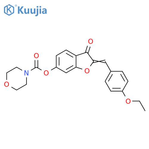 (2Z)-2-(4-ethoxyphenyl)methylidene-3-oxo-2,3-dihydro-1-benzofuran-6-yl morpholine-4-carboxylate structure