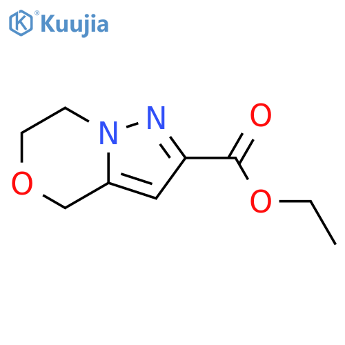 Ethyl 6,7-dihydro-4H-pyrazolo5,1-c1,4oxazine-2-carboxylate structure