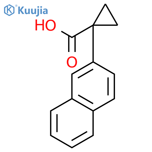 1-(naphthalen-2-yl)cyclopropane-1-carboxylic acid structure