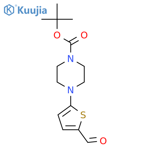 tert-butyl 4-(5-formyl-2-thienyl)piperazine-1-carboxylate structure