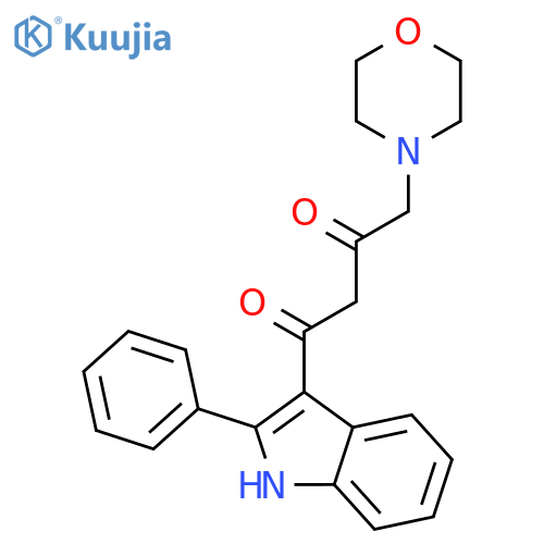 1,3-Butanedione, 4-(4-morpholinyl)-1-(2-phenyl-1H-indol-3-yl)- structure