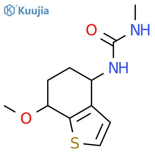 Urea, N-methyl-N'-(4,5,6,7-tetrahydro-7-methoxybenzo[b]thien-4-yl)- structure