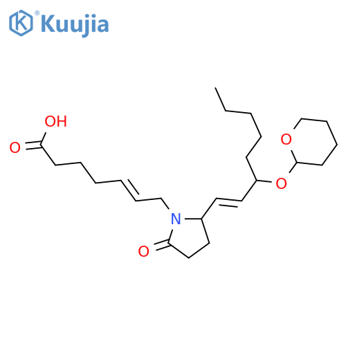 5-Heptenoic acid,7-[2-oxo-5-[3-[(tetrahydro-2H-pyran-2-yl)oxy]-1-octenyl]-1-pyrrolidinyl]- structure